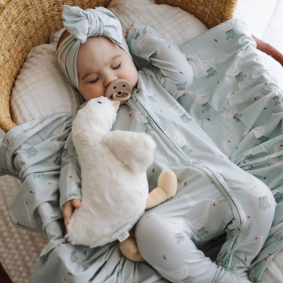 Blossom & Pear Bamboo Growsuit - Puddle Duck - 0 to 3 Months - Image 3
