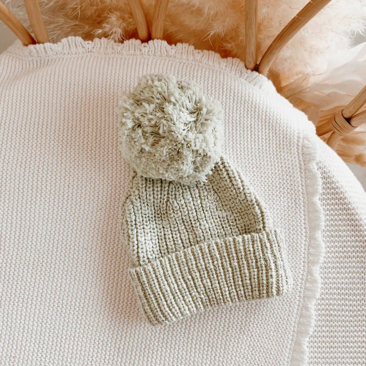 Blossom & Pear Chunky Knit Beanie - Pear - Image 3