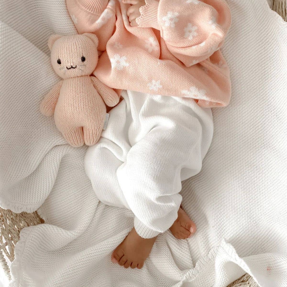 Blossom & Pear Mini Knit Pants - Milk - Image 2