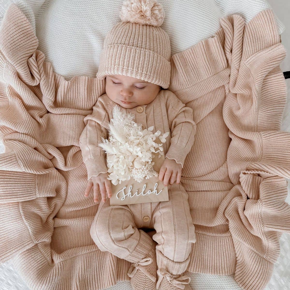 Blossom & Pear Ribbed Knit Romper - Pink Lemonade - Scallop - Image 3