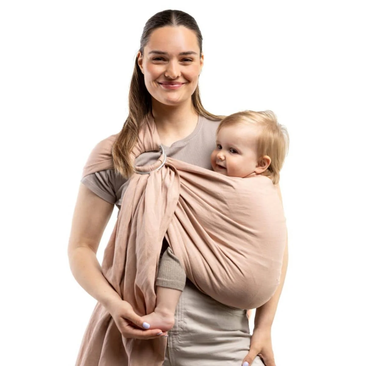 Boba Linen Ring Sling - Peony - Image 7
