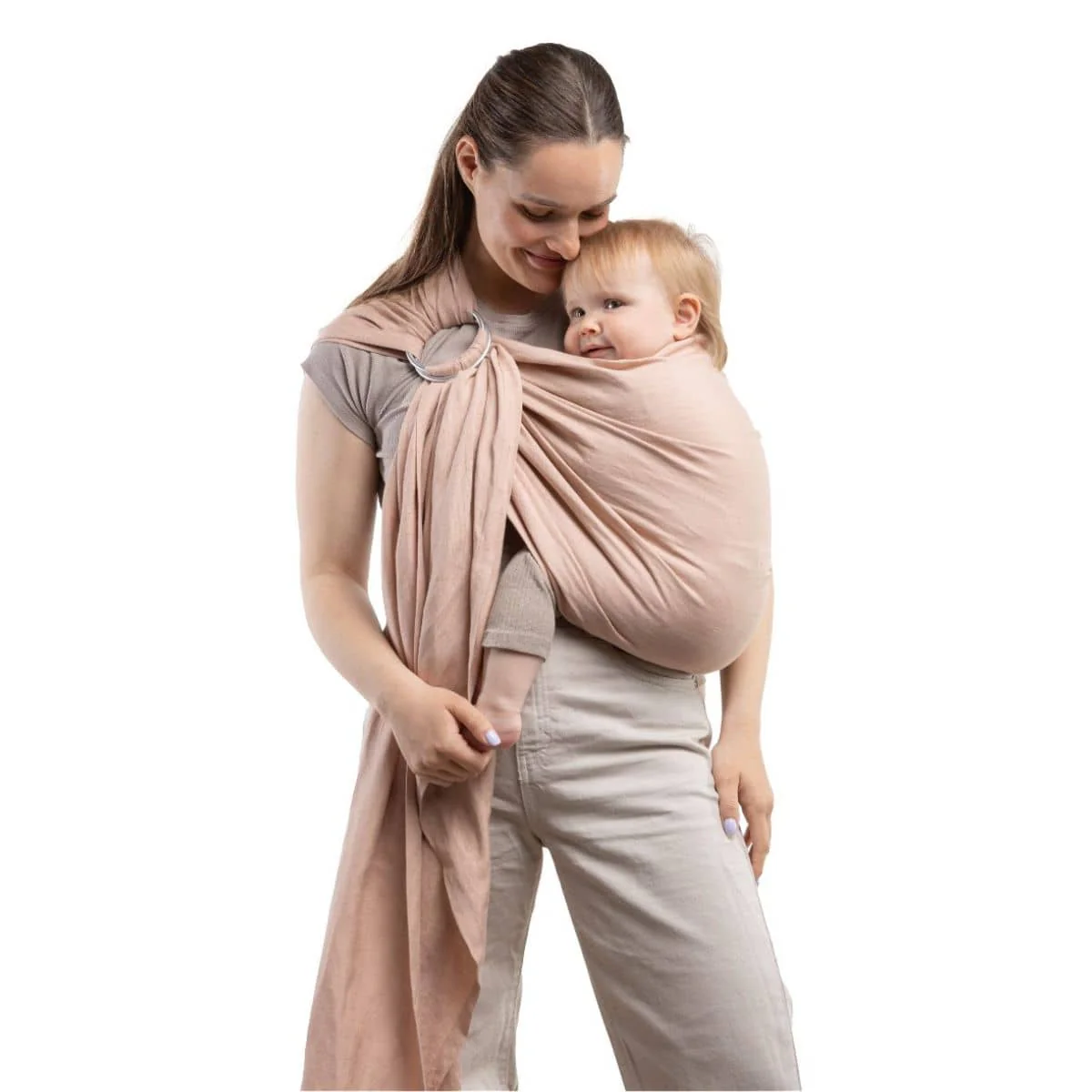 Boba Linen Ring Sling - Peony - Image 8