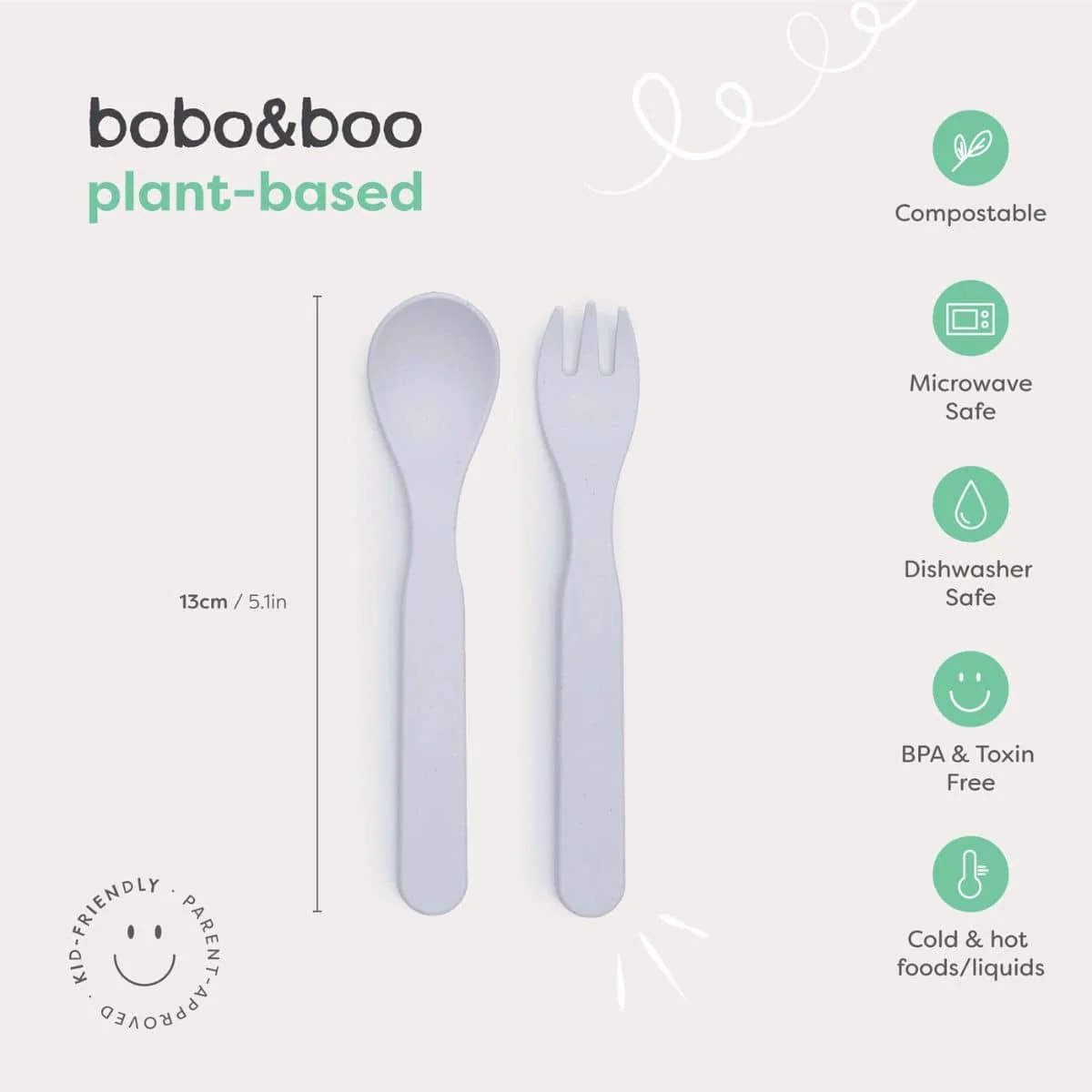 Bobo & Boo Plant-Based Cutlery Set - Image 4