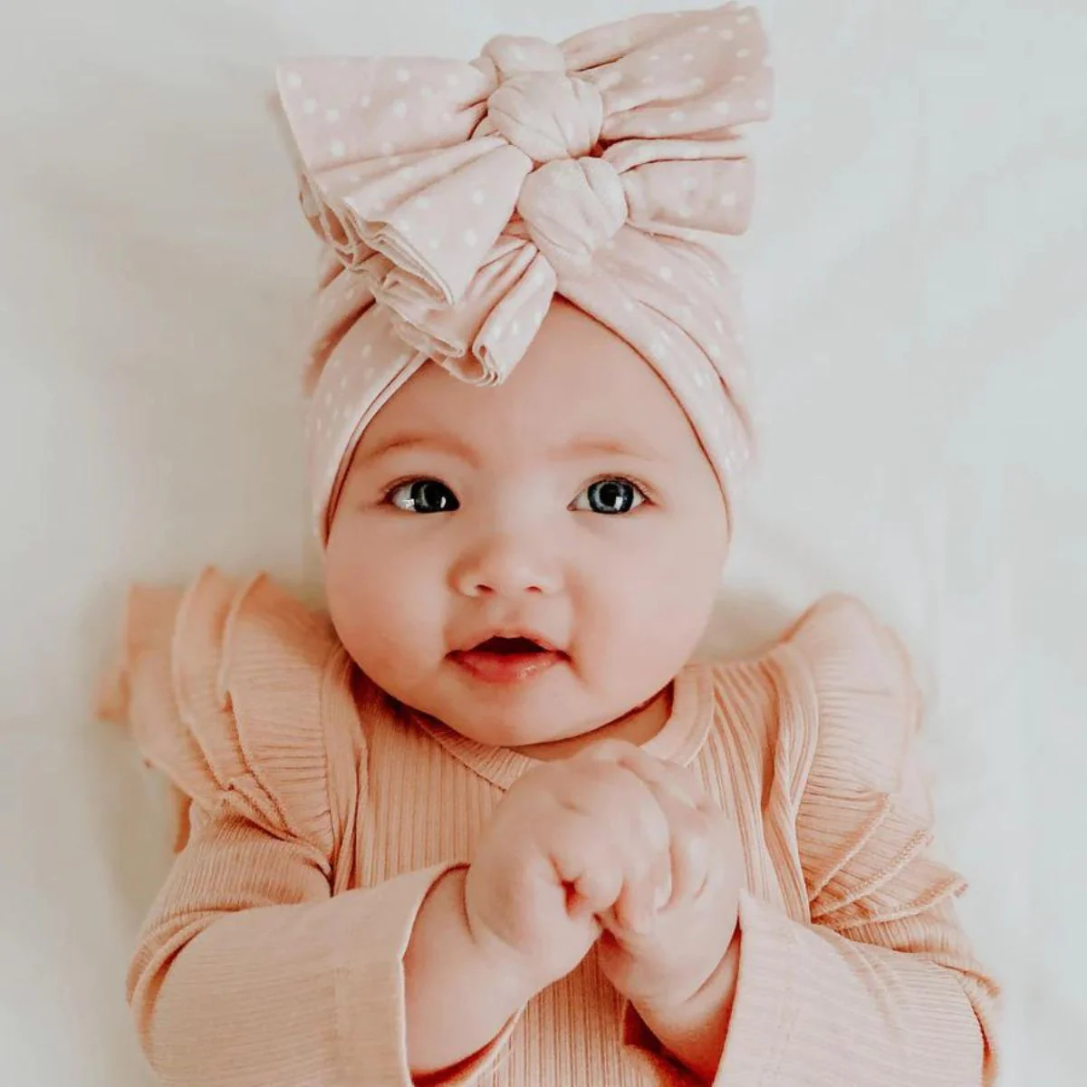 Bowy Made Baby Bowy Turban - Dotty - Image 2