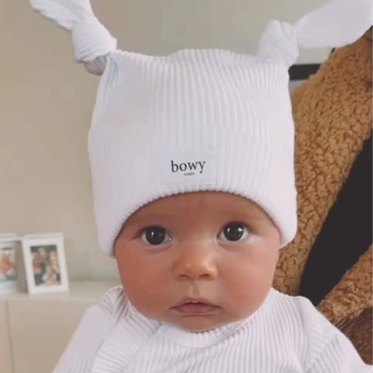 Bowy Made Double Knot Beanie - White - Image 10