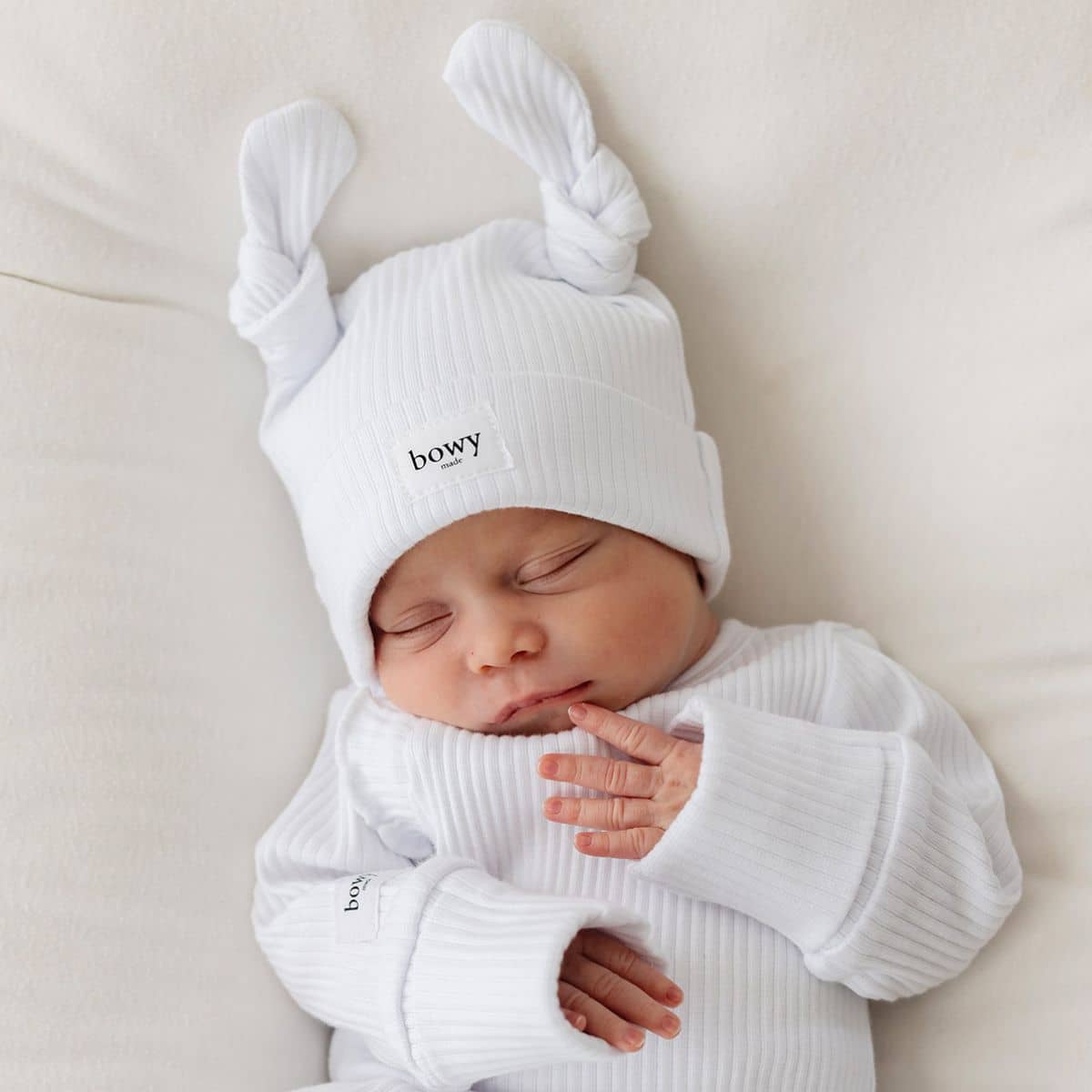 Bowy Made Double Knot Beanie - White - Image 5