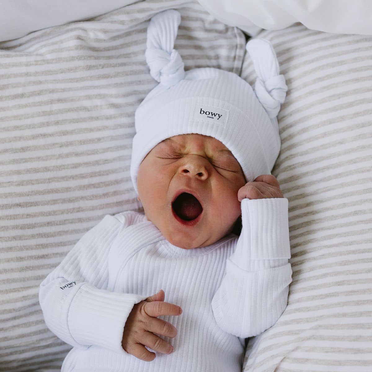 Bowy Made Double Knot Beanie - White - Image 9