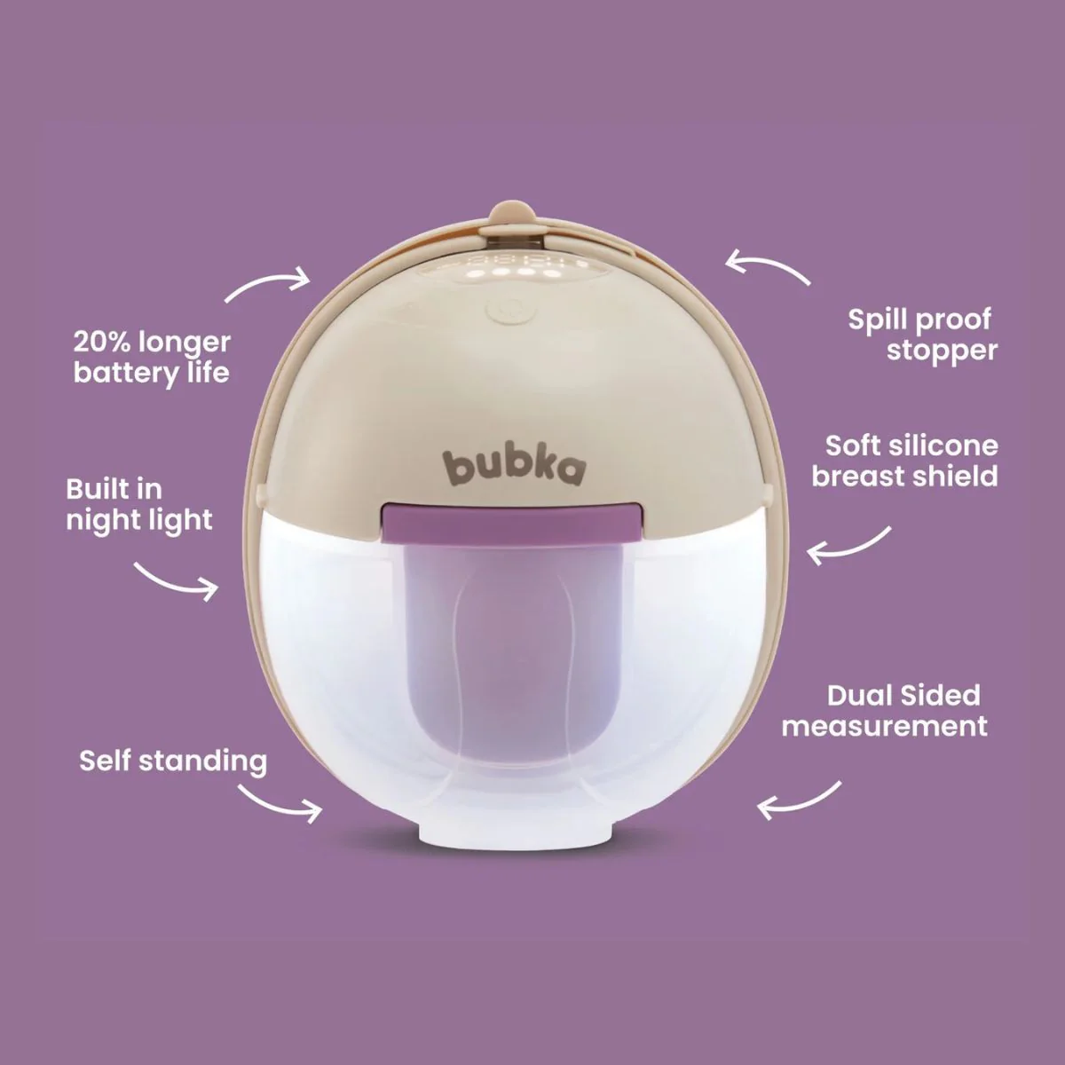 Bubka Glow Wearable Double Breast Pump Kit - Image 3