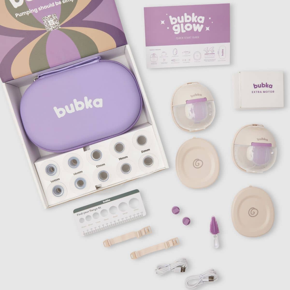 Bubka Glow Wearable Double Breast Pump Kit - Image 6