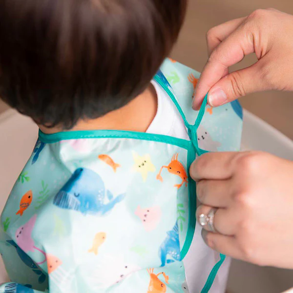 Bumkins Waterproof Sleeved Bib - Ocean Life - Image 3