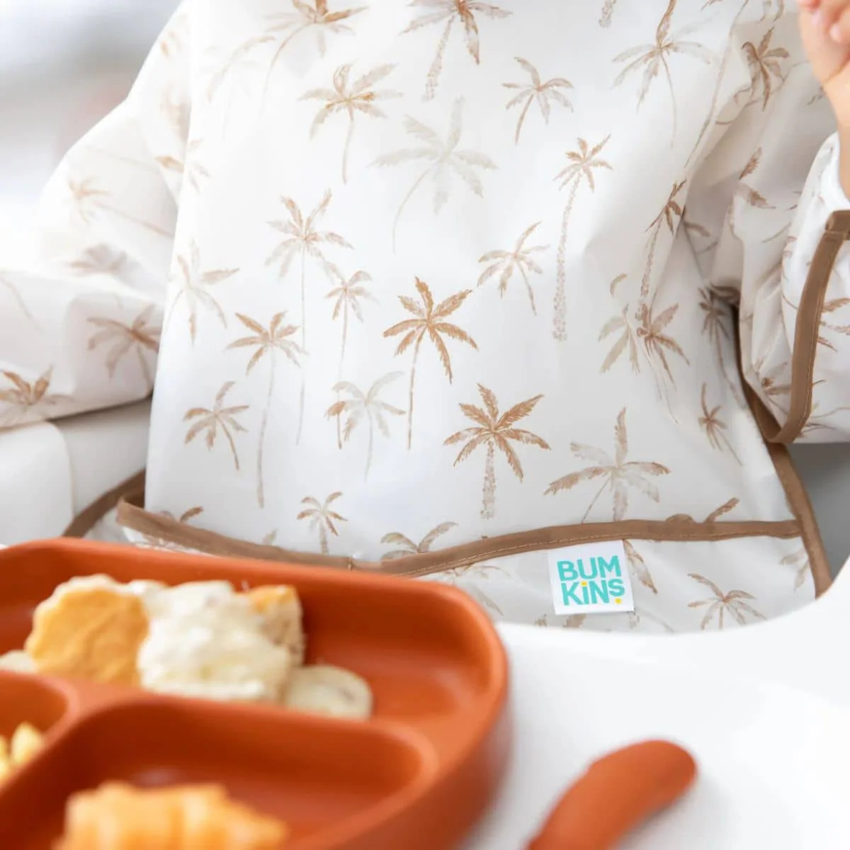 Bumkins Waterproof Sleeved Bib - Palm Daze - Image 8