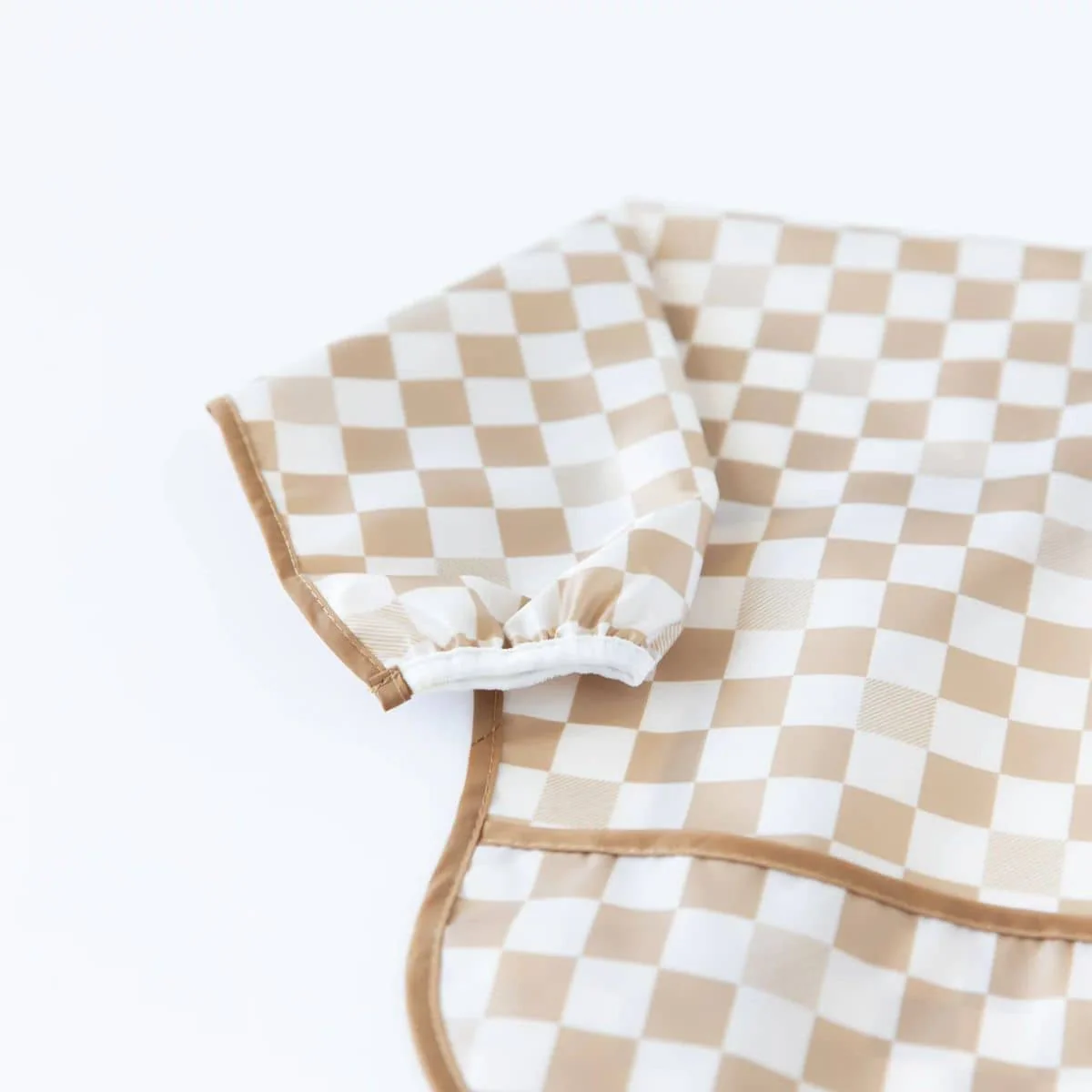 Bumkins Waterproof Sleeved Bib - Sand Check - Image 11