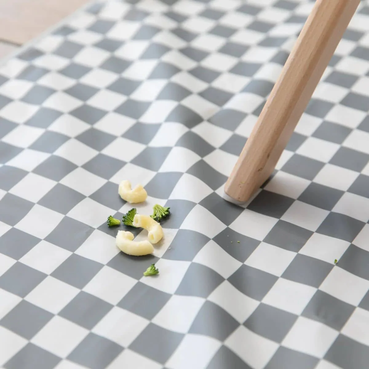 Bumkins Waterproof Splat Mat - Charcoal Check - Image 3