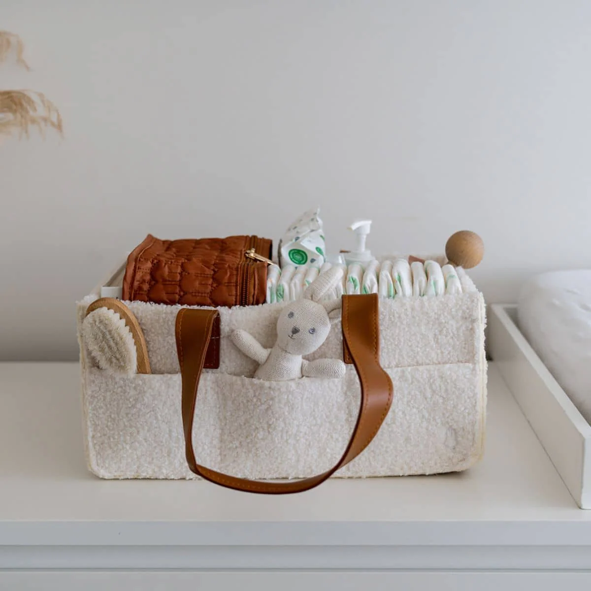 Bunnie Caddie Deluxe Mini Nappy Organiser - Teddy Cream - Image 10