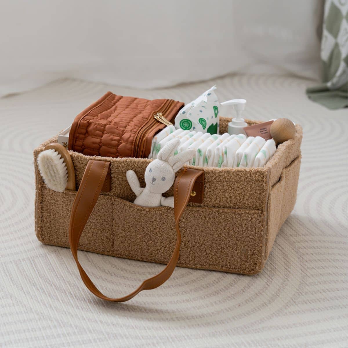 Bunnie Caddie Deluxe Mini Nappy Organiser - Teddy Tan - Image 3