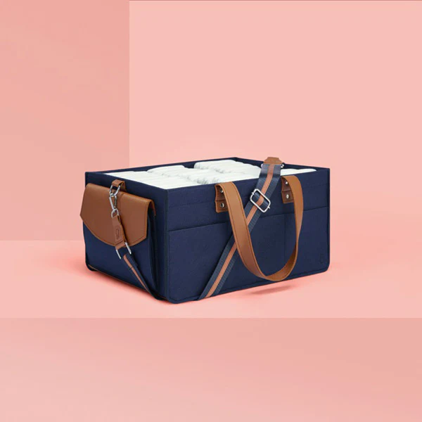 Bunnie Caddie Deluxe Nappy Organiser - Navy - Image 3