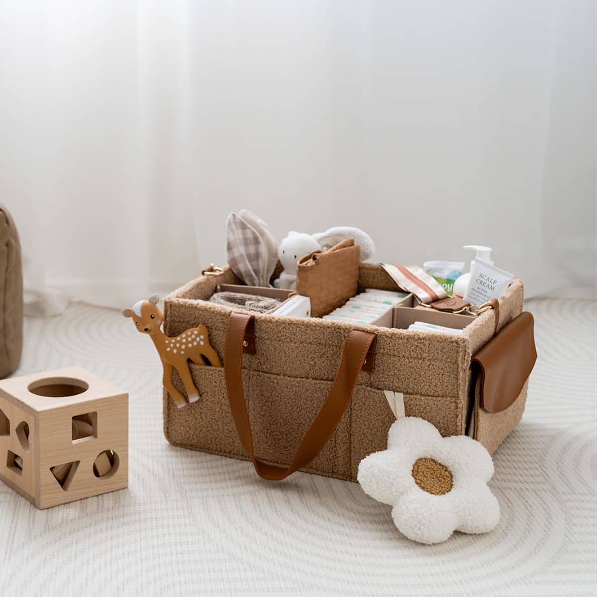 Bunnie Caddie Deluxe Nappy Organiser - Teddy Tan - Image 6