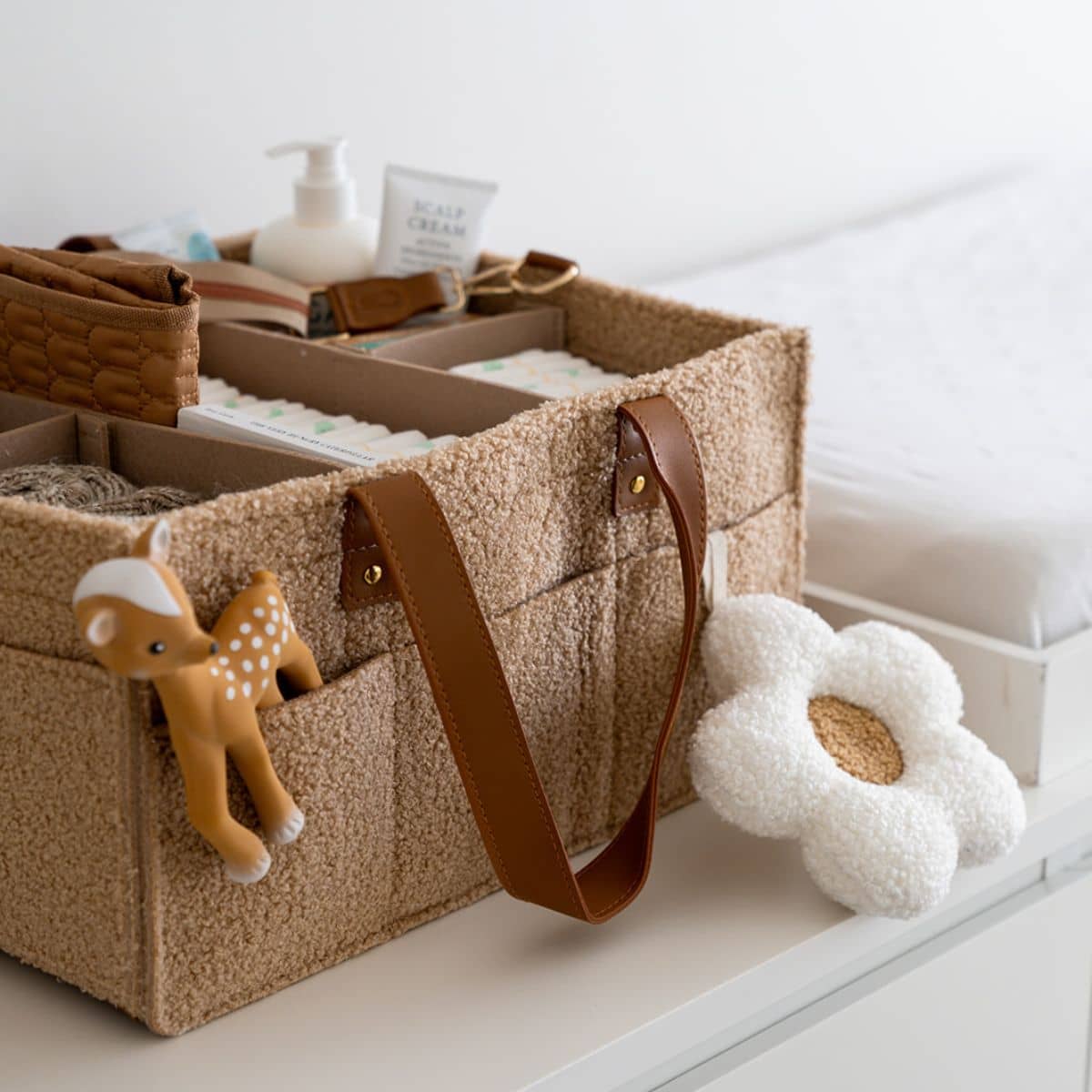 Bunnie Caddie Deluxe Nappy Organiser - Teddy Tan - Image 8