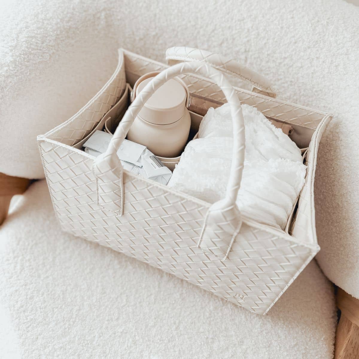 Bunnie Caddie The Mini Edition Nappy Organiser - Cream - Image 10