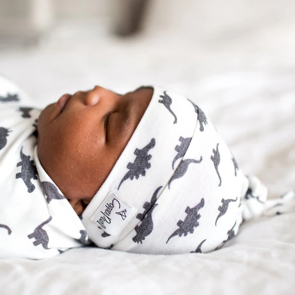 Copper Pearl Newborn Top Knot Hat - Wild - Image 4