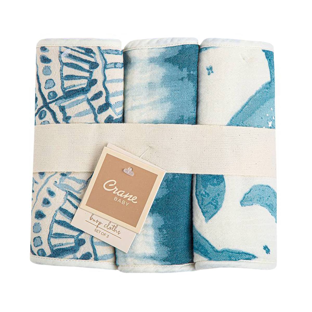 Crane Baby Burp Cloths - Caspian - Image 3