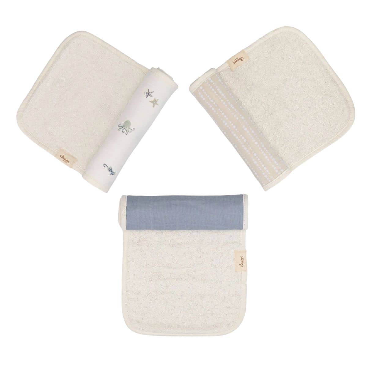 Crane Baby Burp Cloths - Cove Ocean - Image 6