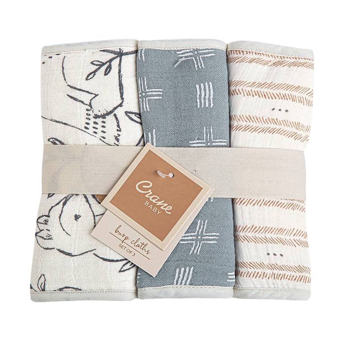 Crane Baby Burp Cloths - Ezra - Image 3