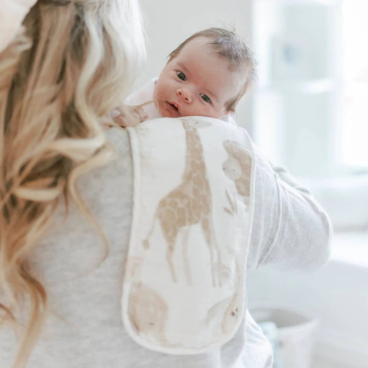 Crane Baby Burp Cloths - Kendi - Image 2