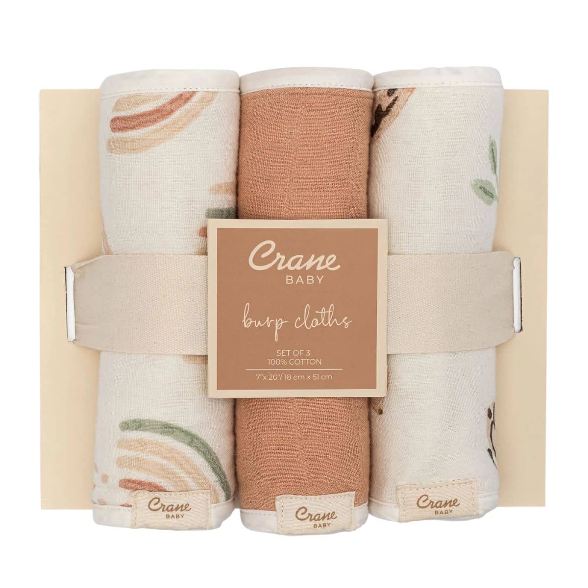 Crane Baby Burp Cloths - Parker Rainbow/Butterfly - Image 6