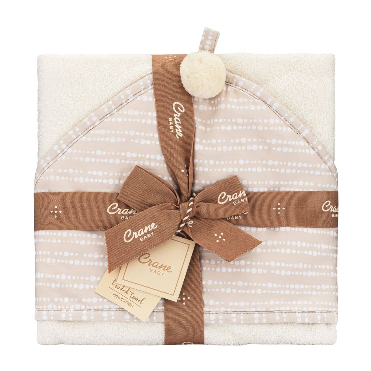 Crane Baby Hooded Towel - Cove Dot - Image 6