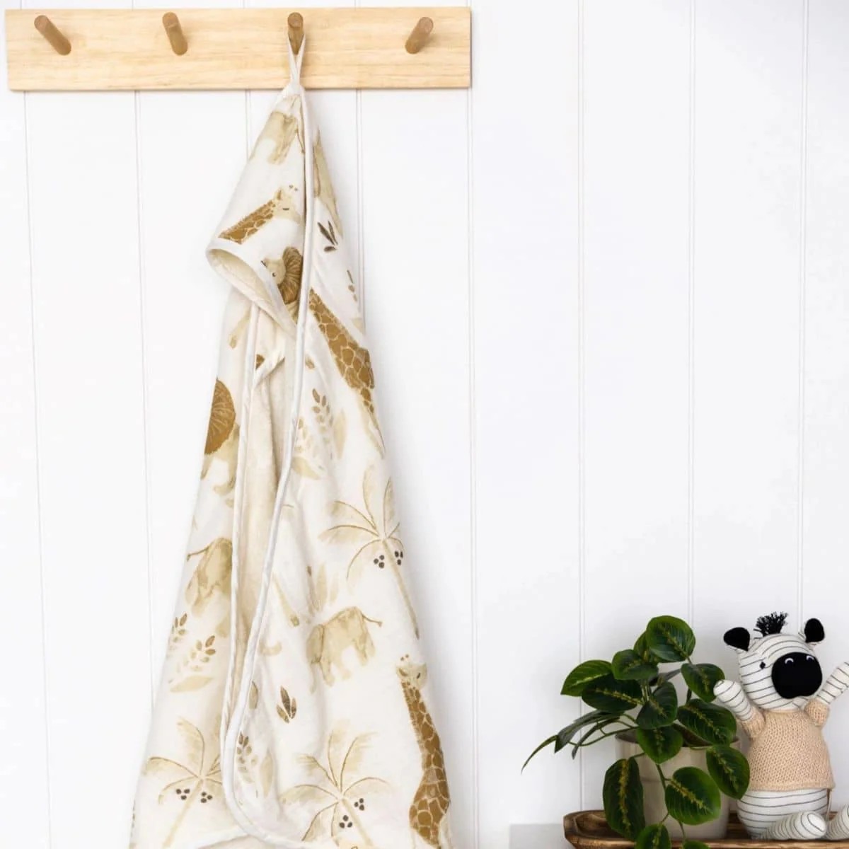 Crane Baby Hooded Towel - Kendi Safari Animal - Image 3