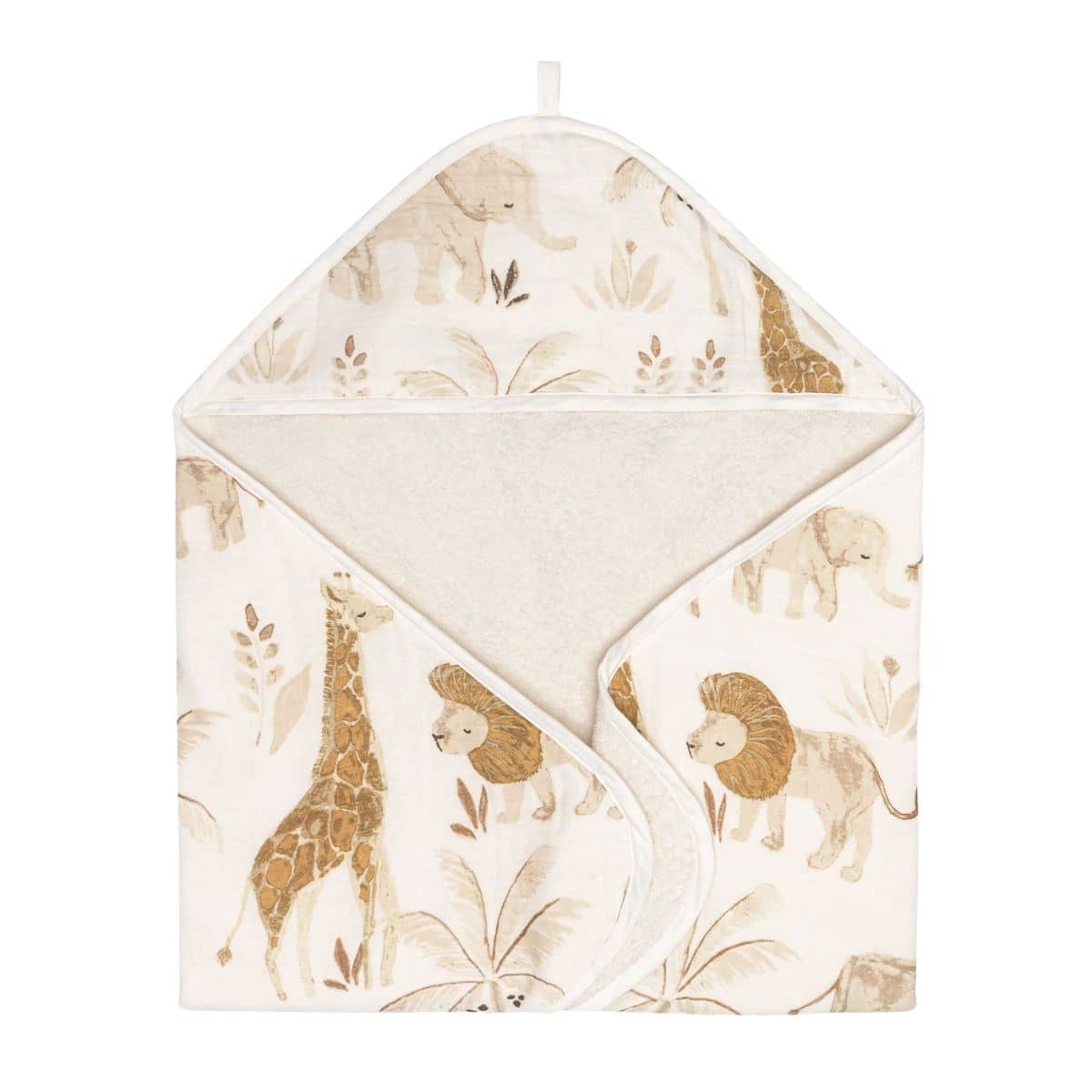 Crane Baby Hooded Towel - Kendi Safari Animal - Image 7