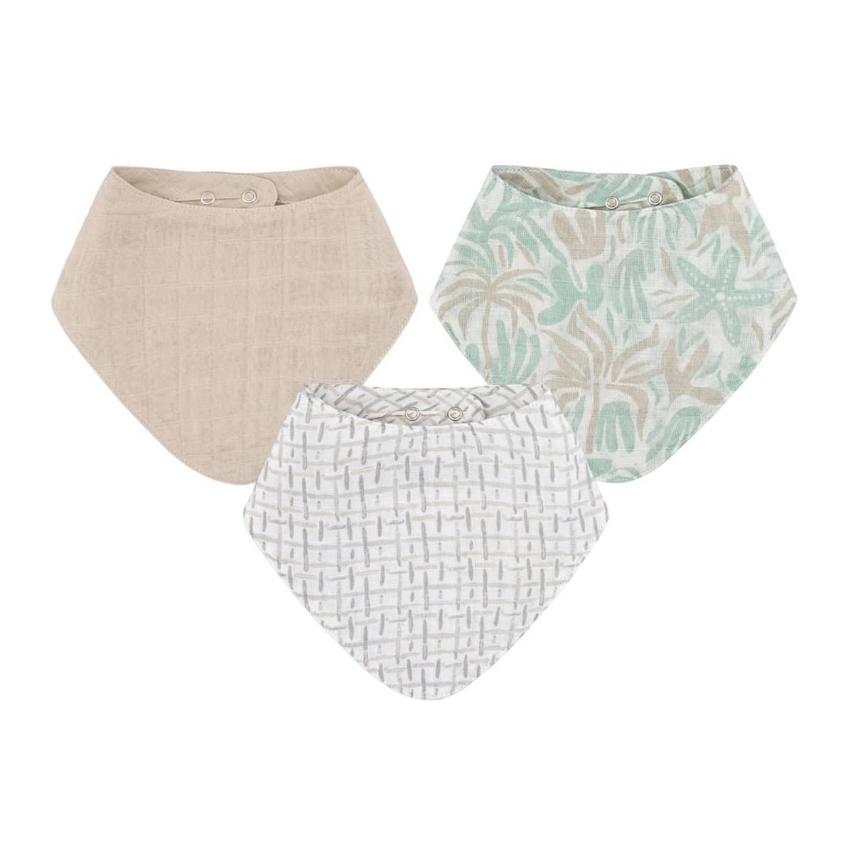 Crane Baby Muslin Bib Set - Cove Beach Life