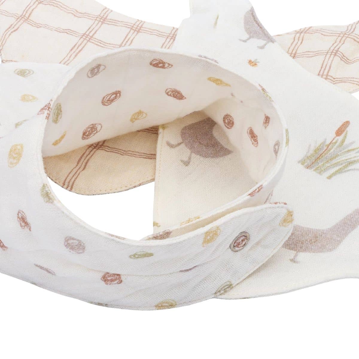 Crane Baby Muslin Bib Set - Charlie Farmhouse Goose - Image 5