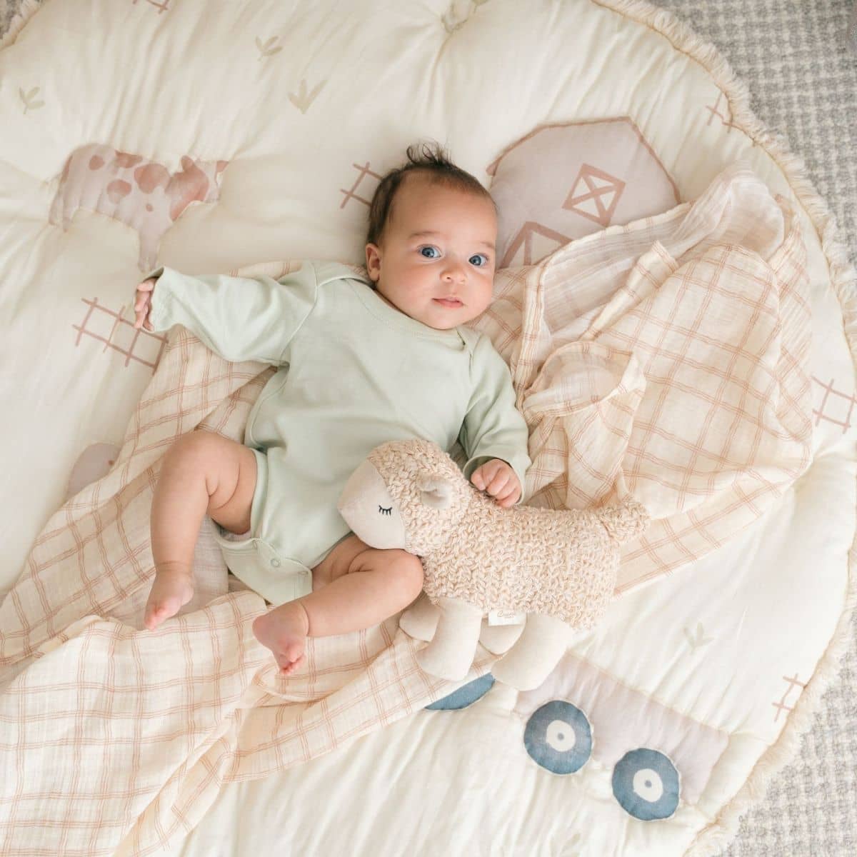 Crane Baby Quilted Baby Play Mat - Charlie Farmhouse - Image 2