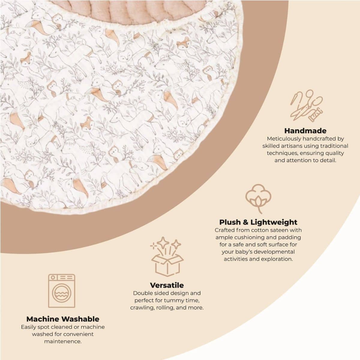 Crane Baby Quilted Baby Play Mat - Ezra - Image 6