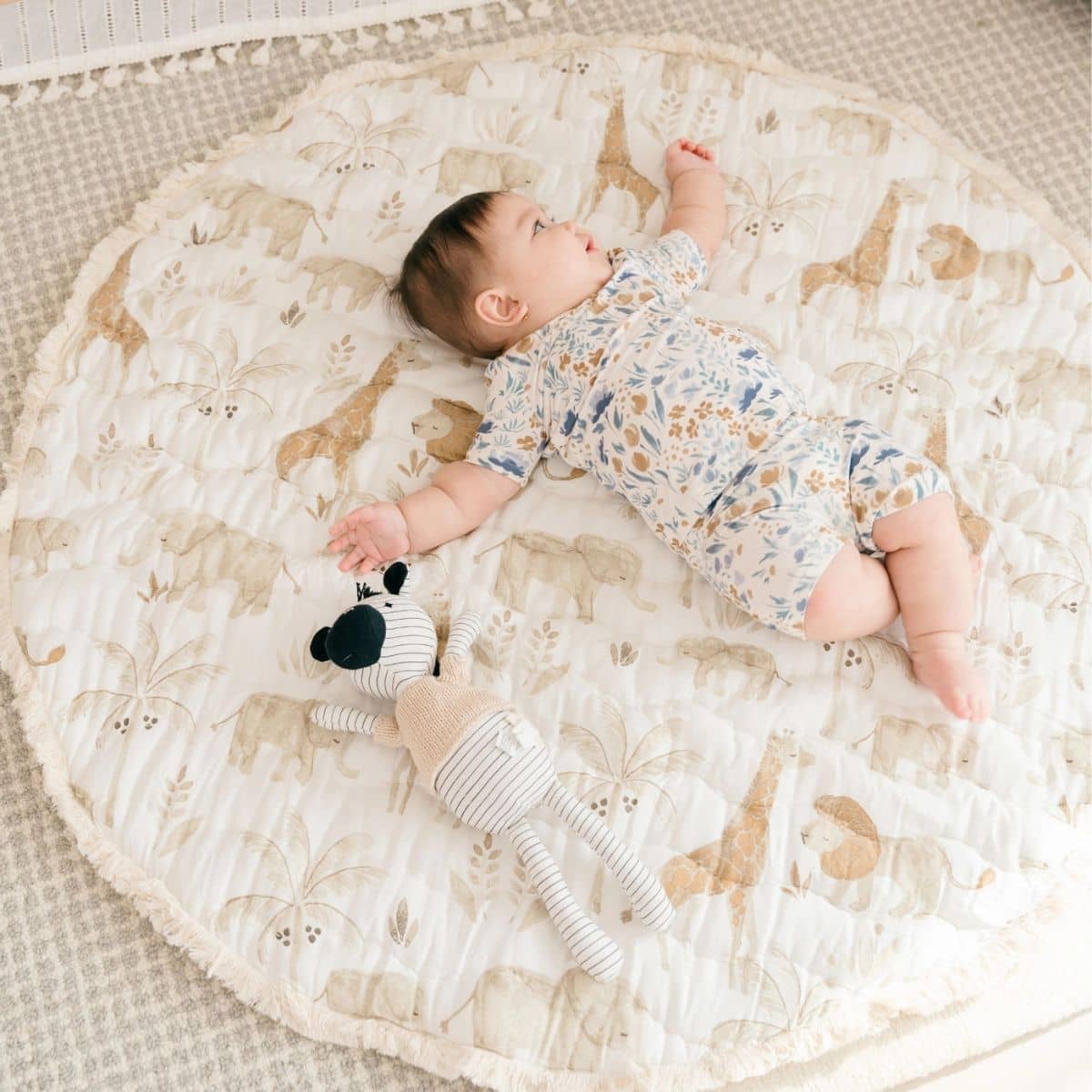 Crane Baby Quilted Baby Play Mat - Kendi - Image 2
