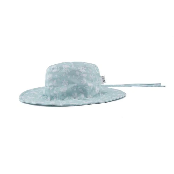 Cubs & Co. Baby Bucket Hat - Floral Green - Newborn - Image 5