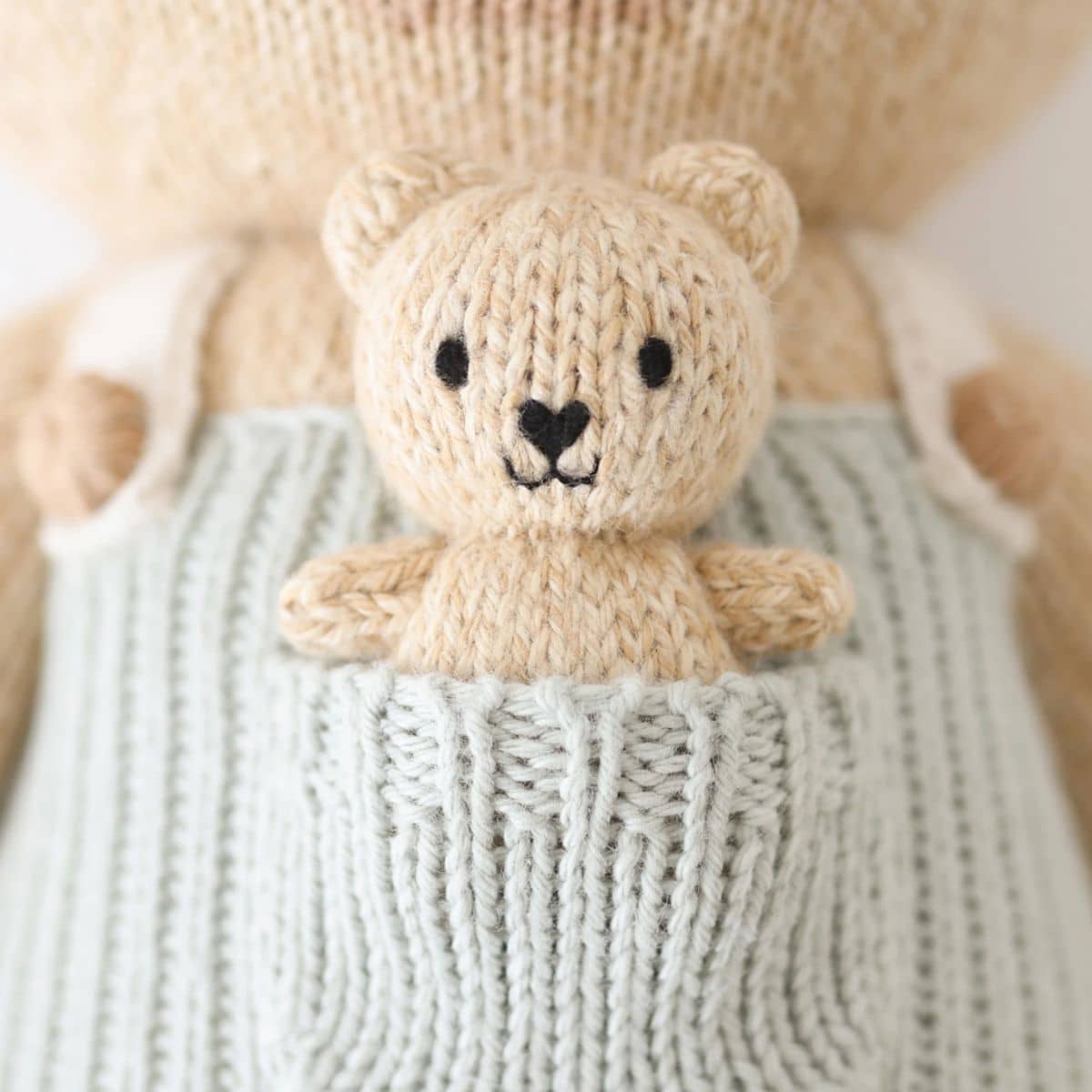 Cuddle + Kind Hand-Knit Doll - Alexander the Honey Bear - Image 3