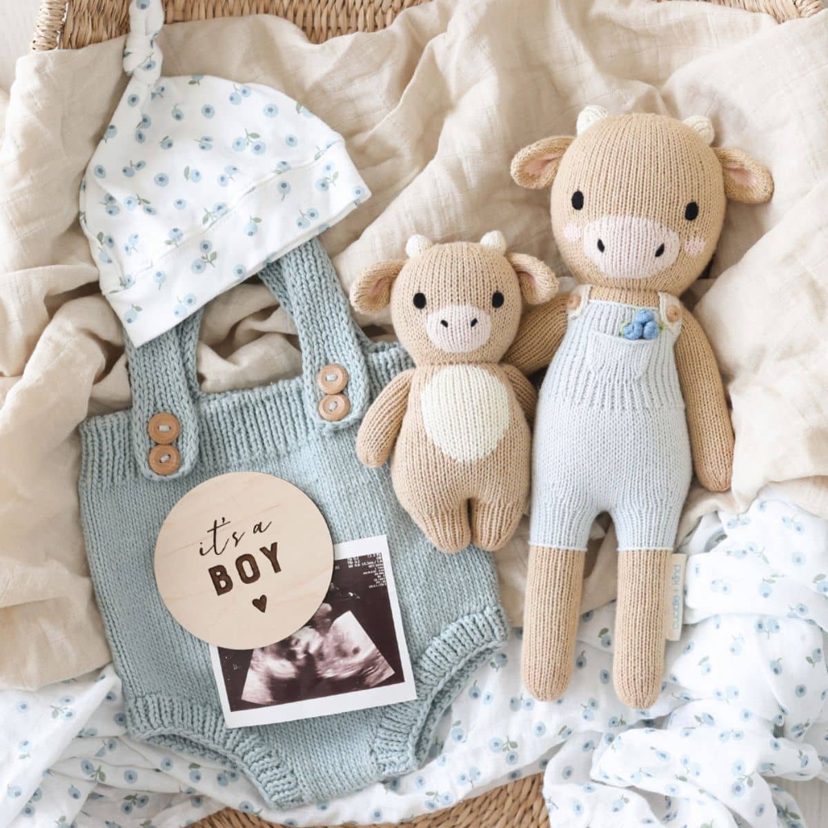 Cuddle + Kind Hand-Knit Doll - Asher the Cow - Image 5