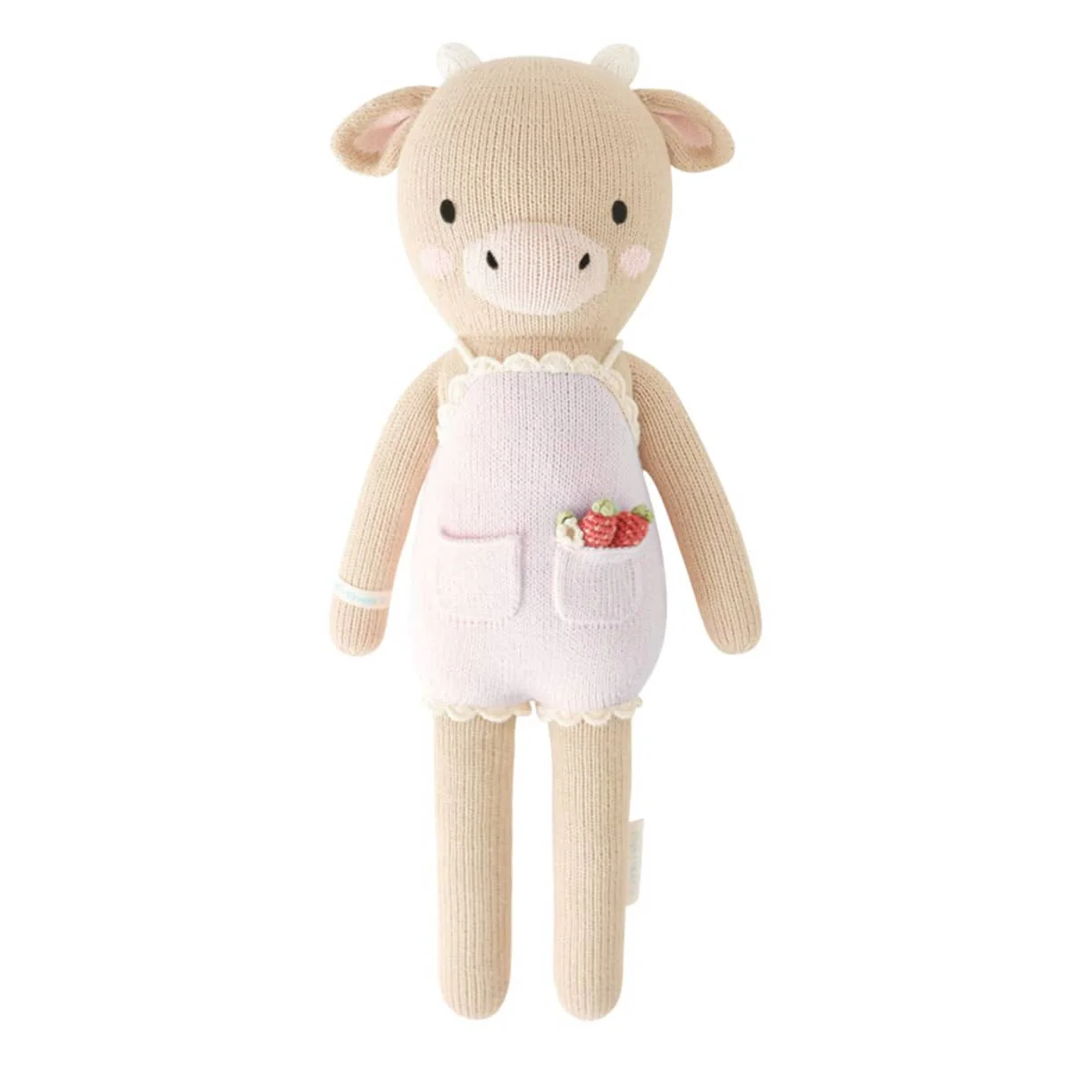 Cuddle + Kind Hand-Knit Doll - Ava the Cow (lavender) - Image 6