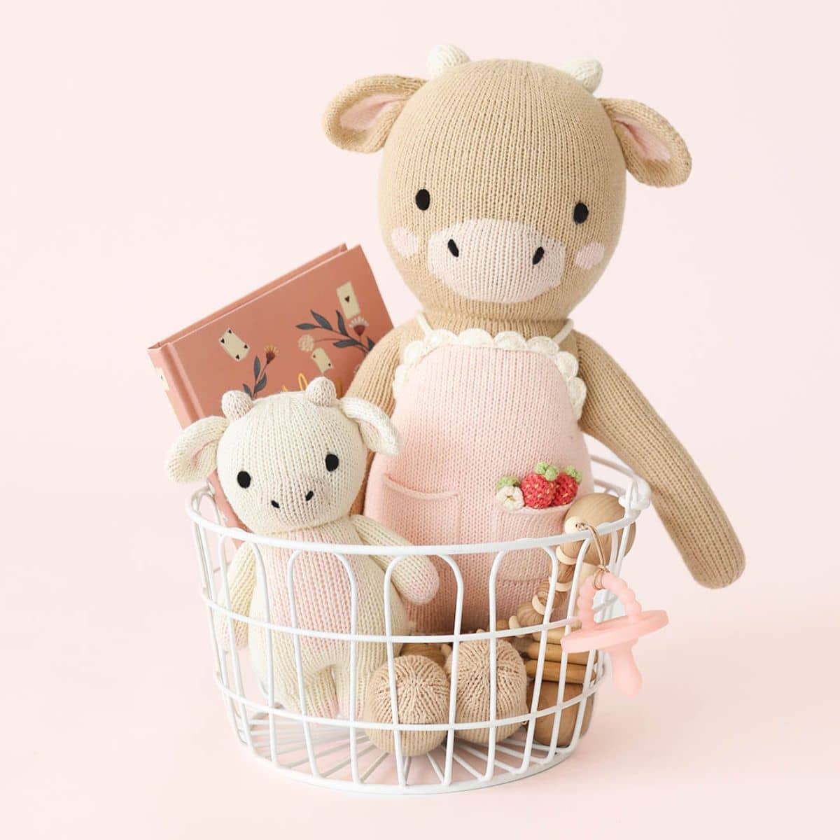 Cuddle + Kind Hand-Knit Doll - Ava the Cow (powder pink) - Image 7