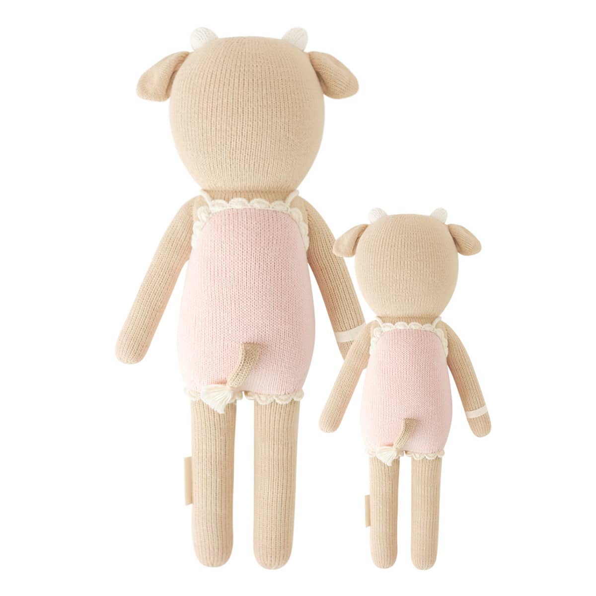 Cuddle + Kind Hand-Knit Doll - Ava the Cow (powder pink) - Image 9
