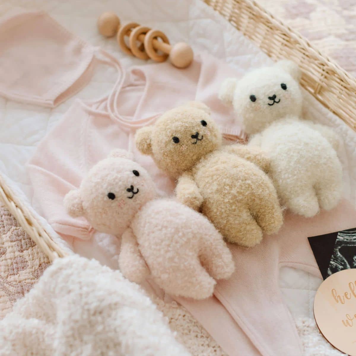 Cuddle + Kind Hand-Knit Doll - Baby Bouclé Bear (honey) - Image 8