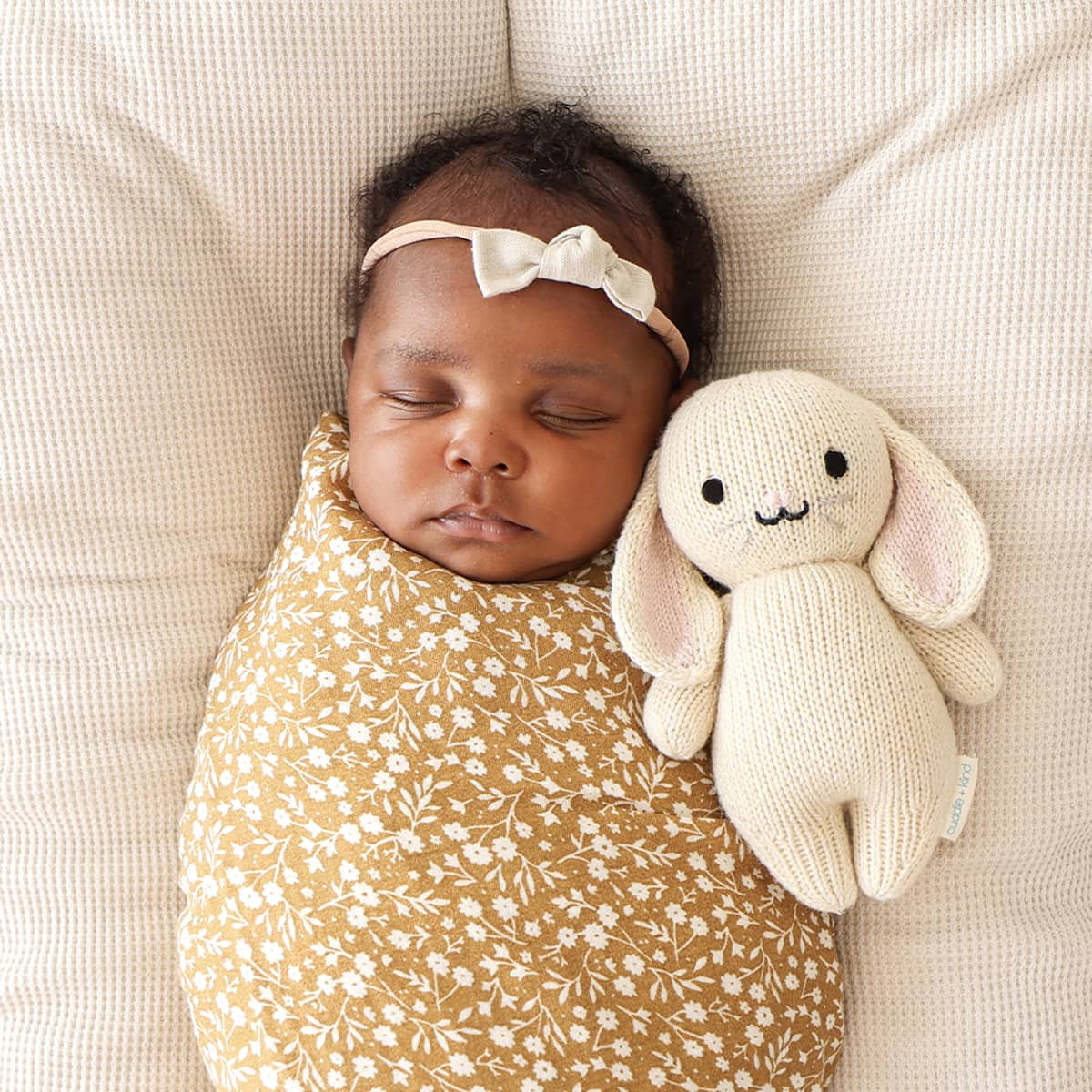 Cuddle + Kind Hand-Knit Doll - Baby Bunny (oatmeal) - Image 2