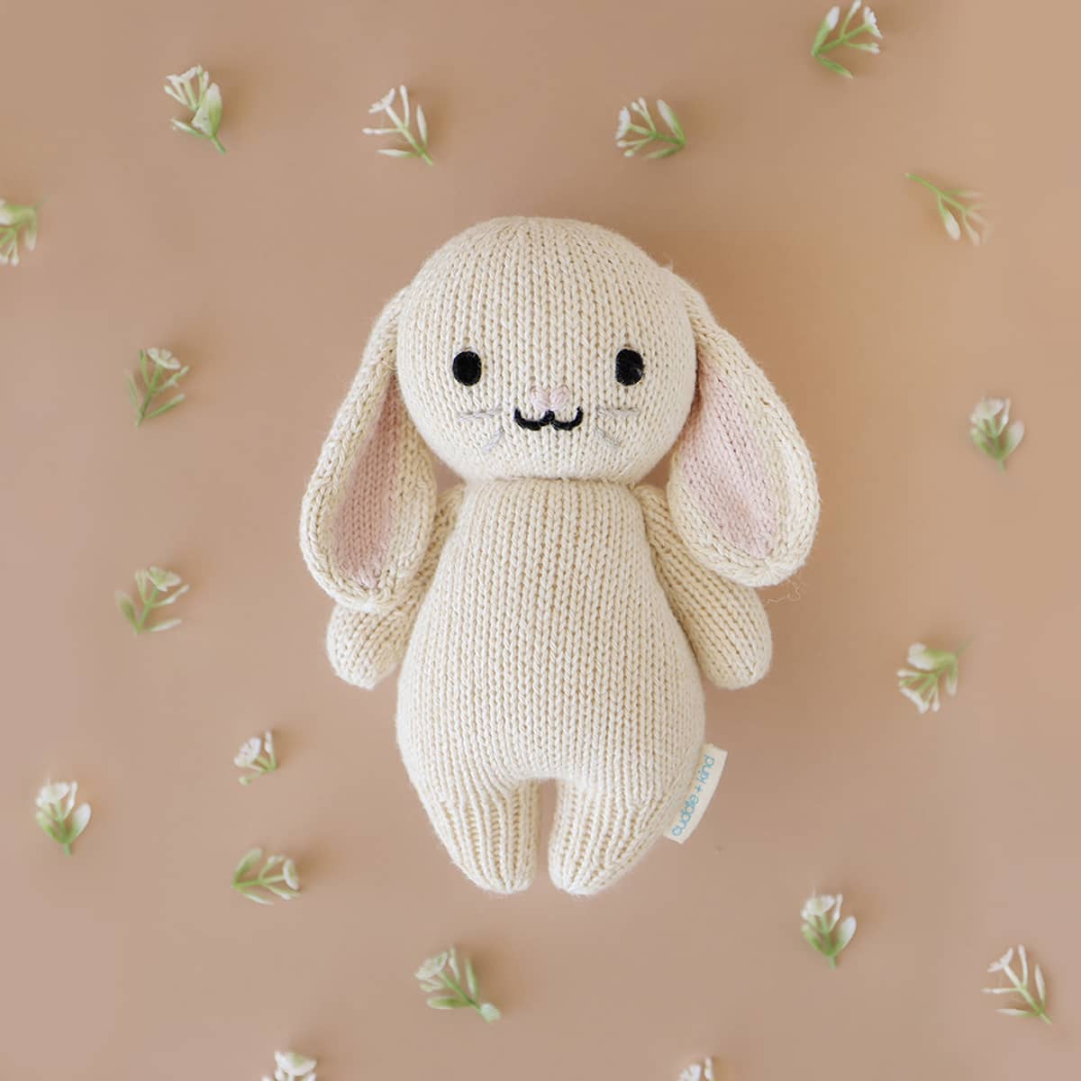 Cuddle + Kind Hand-Knit Doll - Baby Bunny (oatmeal) - Image 4