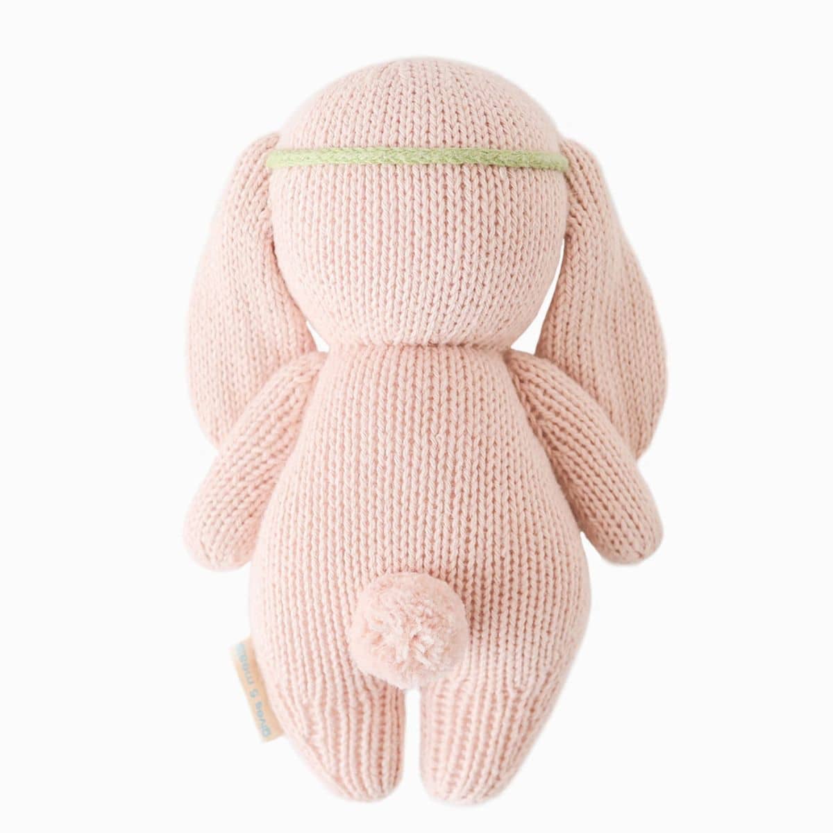 Cuddle + Kind Hand-Knit Doll - Baby Bunny (rose with ivory floral) - Image 6
