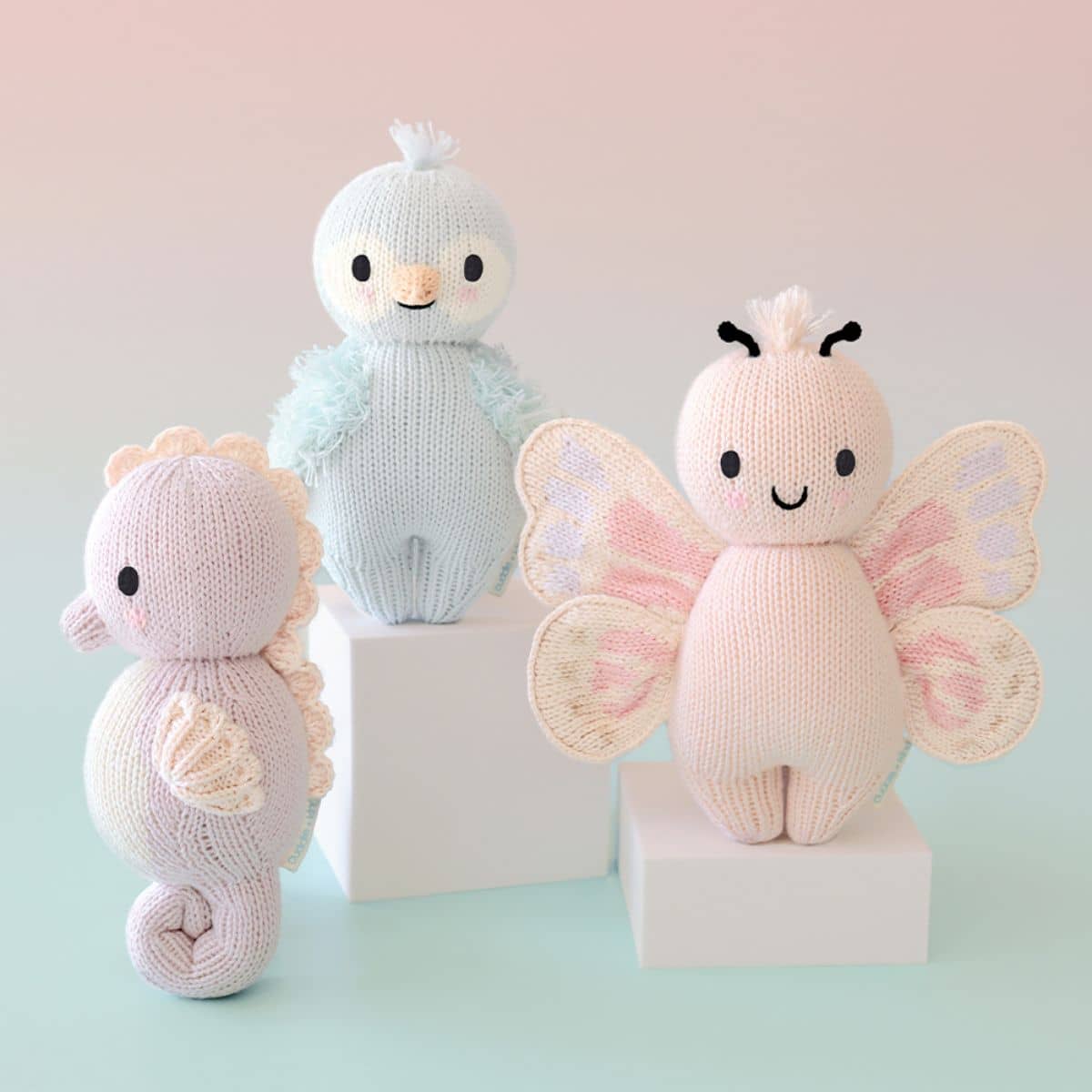 Cuddle + Kind Hand-Knit Doll - Baby Butterfly (petal pink) - Image 6