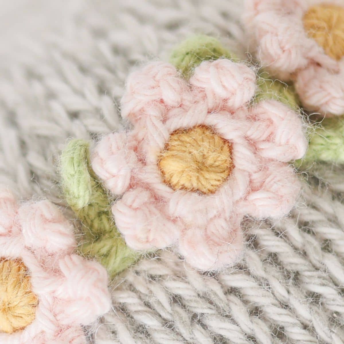 Cuddle + Kind Hand-Knit Doll - Baby Elephant (blush floral) - Image 6