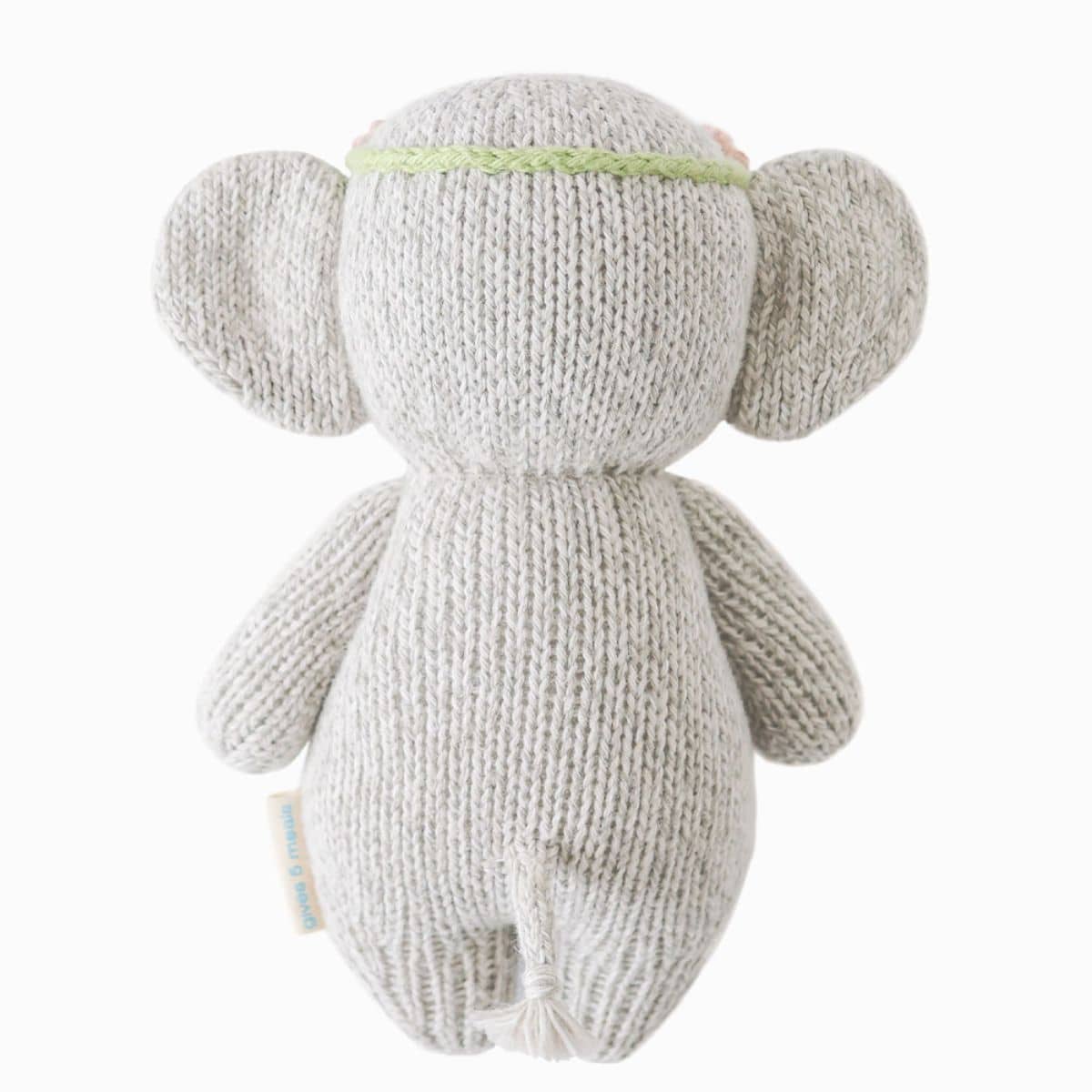 Cuddle + Kind Hand-Knit Doll - Baby Elephant (blush floral) - Image 7